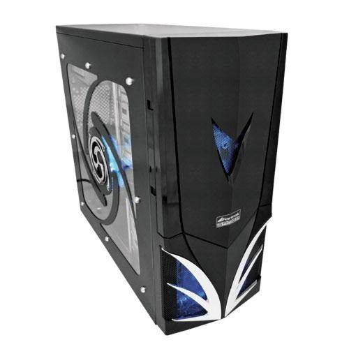 Gabinete Fortrek Gamer Titan Tampa Acrílico Com Cooler Azul